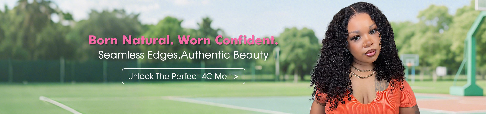 Born Natural Worn Confident 4C Edges Wig
