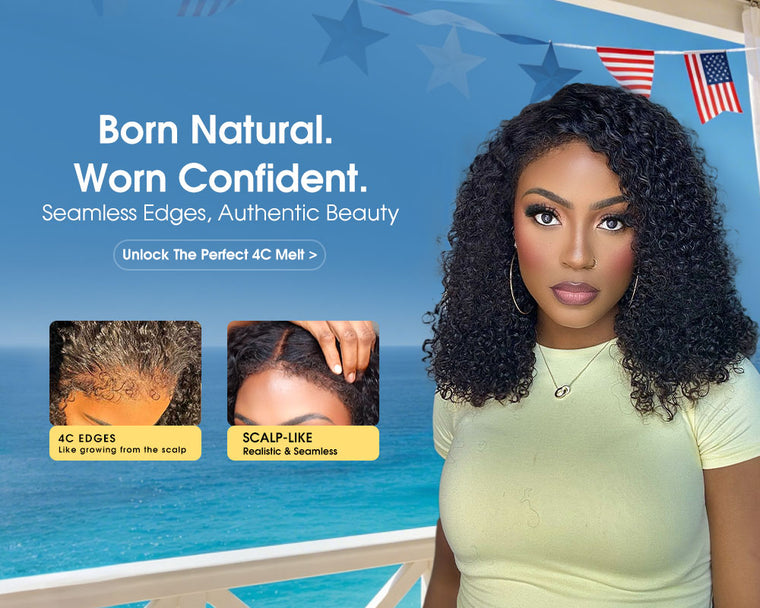 Born Natural Worn Confident 4C Edges Wig