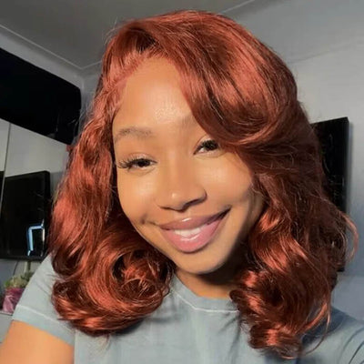 220% Density Body Wave Bob Wig Blunt Cut Short Bob Human Hair Wigs Pre Plucked 5x5 Lace Closure Wig Special Offer