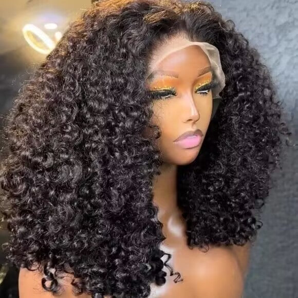 300% Density Popping Curly Glueless HD Lace Front Wig Pre 