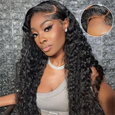 [2Wigs 220%] Left C Part Glueless Wig Wave Wave & Loose Body Wave 8x5 Big Parting HD Lace Wig Flash Sale