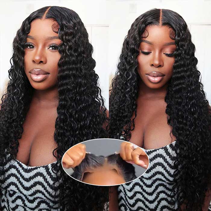 2Wigs $189 | 8x5 Wear & Go Highlight Body Wave Wig & Pre Cut Lace Glueless Water Wave Wig Flash Sale