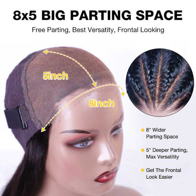 [2Wigs 220%] Pre Bleached Pre Cut HD Lace Wig 4C Edges Curly Wig + Curtain Bangs Body Wave Wig Flash Sale