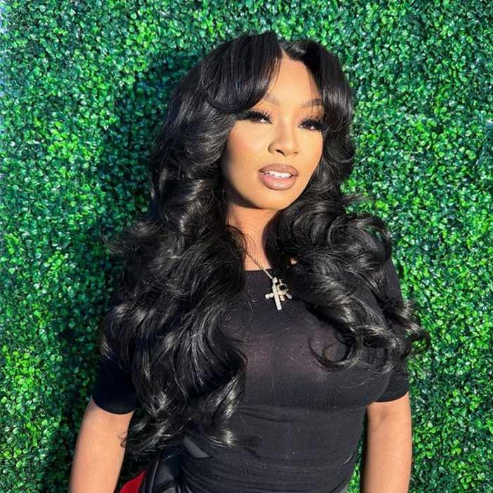 [2Wigs 220%] Glueless Curtain Bangs Straight & Body Wave Wig Human Hair Wear Go Wig Flash Sale