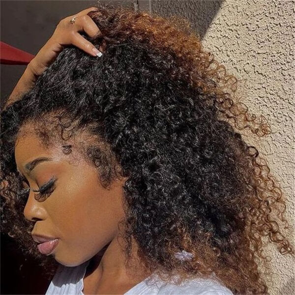 NEW Kinky Curly 4C Edges Realistic Hairline 8x5/360 Pre Cut HD Lace Frontal Glueless Human Hair Wigs
