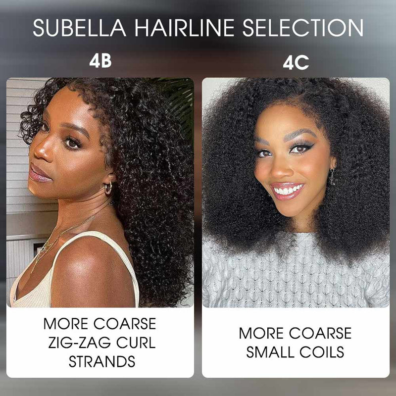 99J Burgundy Red Kinky Edges 4C Hairline Straight/Kinky Straight/Curly 8x5 Pre Cut HD Lace Glueless Wig