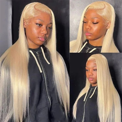 613 Blonde Straight & Body Wave Glueless Wig 8x5 Pre Cut Lace Put On Go Human Hair Wigs