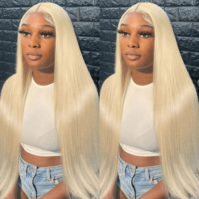 613 Blonde Straight & Body Wave Glueless Wig 8x5 Pre Cut Lace Put On Go Human Hair Wigs