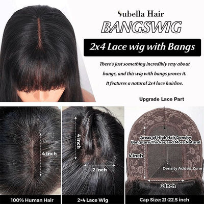 Curly Human Hair Wigs With Bangs Top Lace Front Human Hair Wigs 180% Density