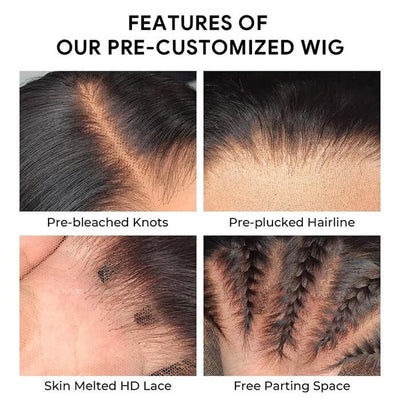 Skin Melt HD Lace Wigs 13x4 Lace Front Wigs Glueless Straight Human Hair Wigs