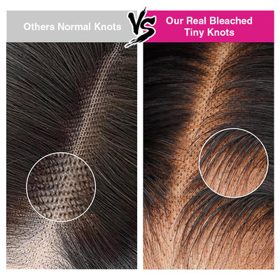 Subella Hair Ready and Go Glueless Wigs Pre Cut 8x5 HD Lace Body Wave Wig Undetectable Lace Closure Pre Bleached Knots Human Hair Wigs