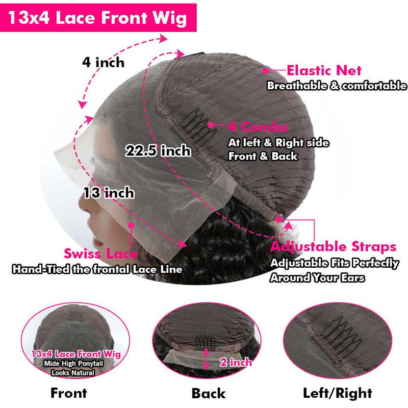 Subella Blonde Highlights HD Lace Front Wigs Body Wave Glueless Wigs Black Wig with 