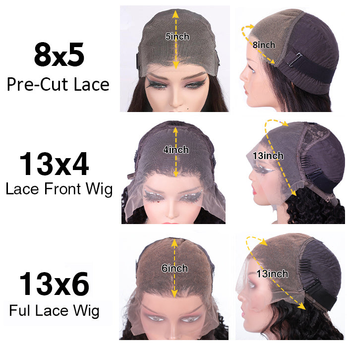 P4/27 Balayage Highlight Water Wave Human Hair HD Lace Wig Pre Bleached Highlight Brown Blonde Wig