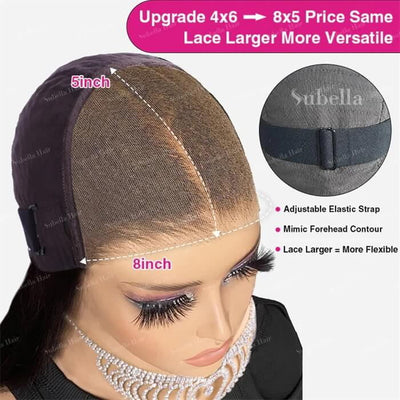 Subella Blonde Highlights HD Lace Front Wigs Body Wave Glueless Wigs Black Wig with #613 Blonde Highlight