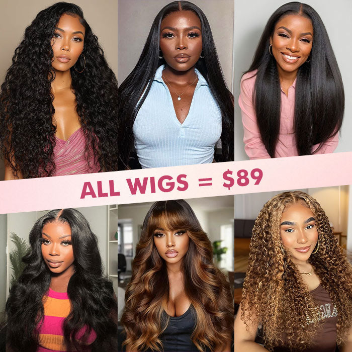 All $89 Get Invisible HD Lace Glueless Wigs VIP Exclusive Mega Flash Sale Special Offer
