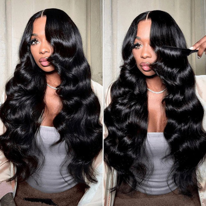 Glueless Ocean Wave Human Hair HD Lace Wig Bleached Knots  display picture 1
