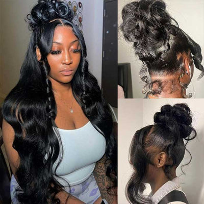 Put On & Go Upgraded Hidden Strap Snug Fit 360 Lace Frontal Wig Glueless Human Hair Wigs Flash Sale