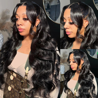 Body Wave Virgin Hair Weave 3 Bundles With 13*4 Lace Frontal