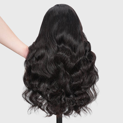 Deep Side Part Human Hair Lace Wig Body Wave HD Lace Front Wigs With Adjustable Strap