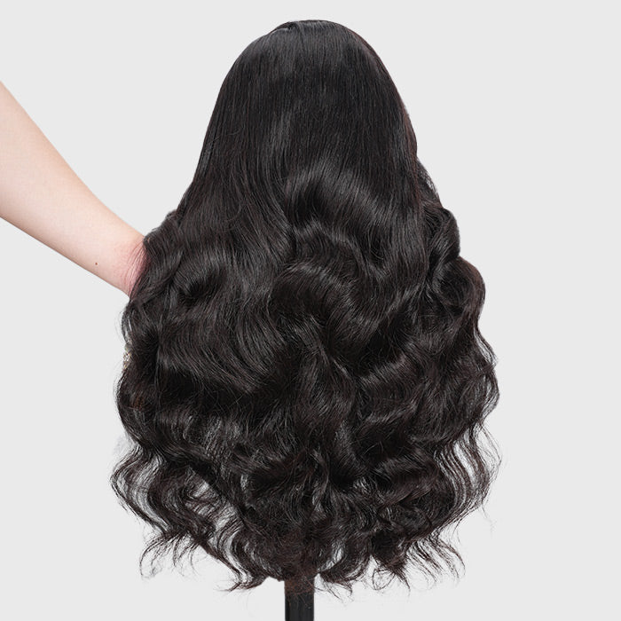 Deep Side Part Human Hair Lace Wig Body Wave HD Lace Front Wigs With Adjustable Strap