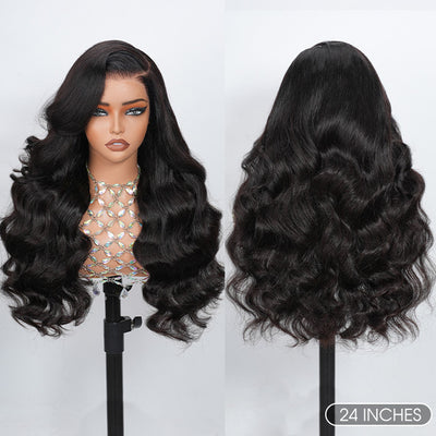 Deep Side Part Human Hair Lace Wig Body Wave HD Lace Front Wigs With Adjustable Strap