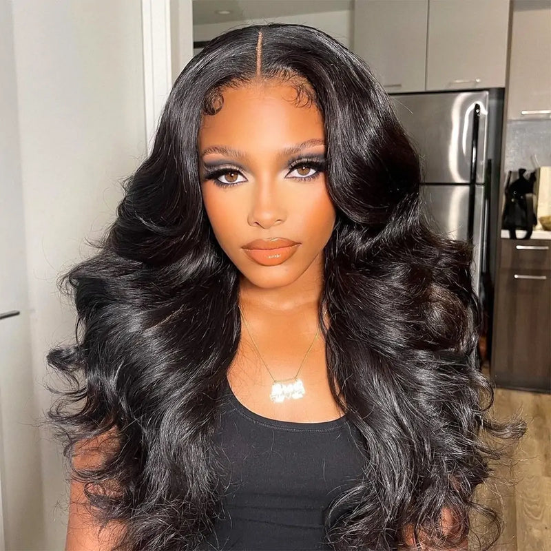 Drawstring 8x5 Pre Cut HD Lace Loose Body Wave Glueless Wig Bleached Knots 220% Density Special Offer