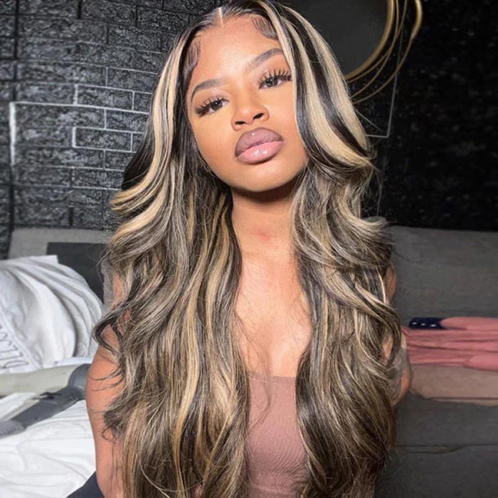 [BOGO] Face-Framing Curtain Bangs Wig Body Wave Glueless Balayage Highlights Human Hair Wigs Special Offer