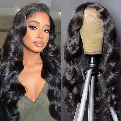 Glueless Ocean Wave Human Hair HD Lace Wig Bleached Knots Middle/Side Part 8x5 Pre Cut Lace Ready To Go Wig Special Offer