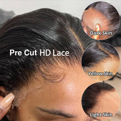 Reddish Brown Body Wave Glueless Wig 13x4 Pre-All HD Lace Front Real Ear To Ear Human Hair Wigs