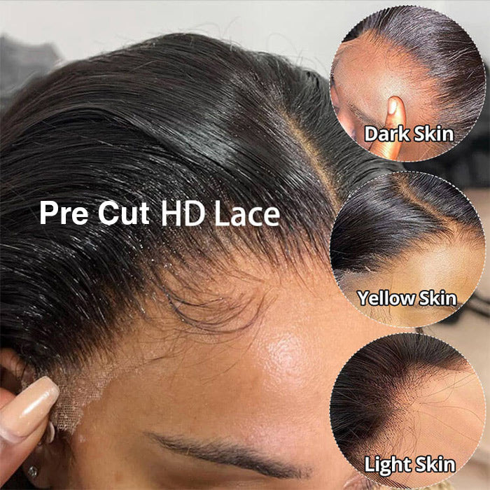 Reddish Brown Body Wave Glueless Wig 13x4 Pre-All HD Lace Front Real Ear To Ear Human Hair Wigs