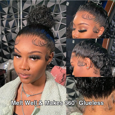 Put On & Go Upgraded Hidden Strap Snug Fit 360 Lace Frontal Wig Glueless Human Hair Wigs Flash Sale