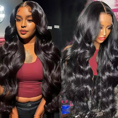 [BOGO] Pre Cut Lace Glueless Human Hair Wig Bleached Knots 8x5 HD Lace Put On Go Wig Special Offer