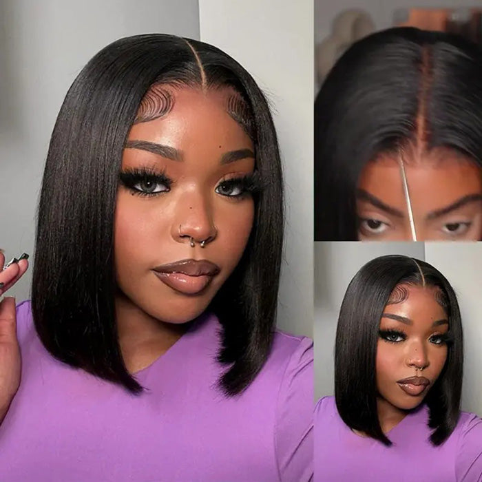Exclusive Flash | Straight Bob Pre Cut 8x5 Lace Glueless Wig 220% Density Special Offer