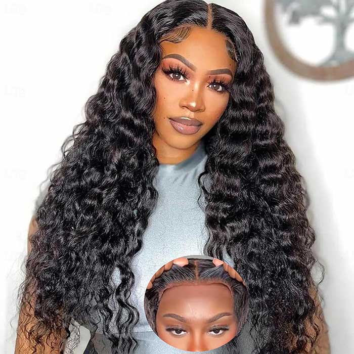 Exclusive Flash | 8x5 Pre Cut Lace Water Wave Wig Pre Plucked Bleached Knots Wig Special Offer