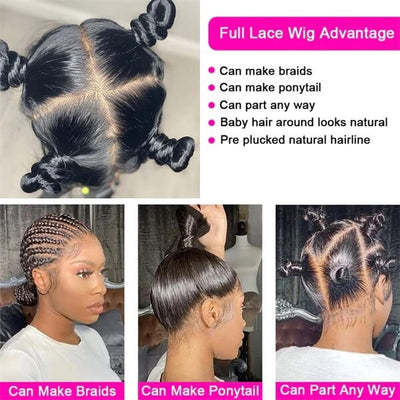 Full Lace Human Hair Wigs HD Lace Wigs Human Hair Pre Plucked Handmade Whole Lace Wig Brazilian Human Hair Wigs