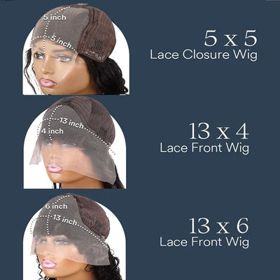 Curtain Bangs Glueless HD Lace Wig Chic Retro Chestnut Brown Body Wave Human Hair Wigs