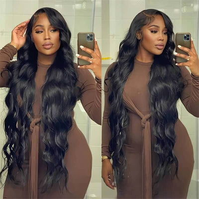 30inch Long 13x4 HD Lace Frontal Wigs Pre-plucked Natural Hairline Breathable Glueless Human Hair Wig