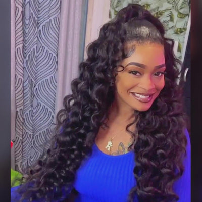 Hottest Skin Melt Loose Deep Wave Wigs 13x4 HD Lace Front Wig Virgin Human Hair
