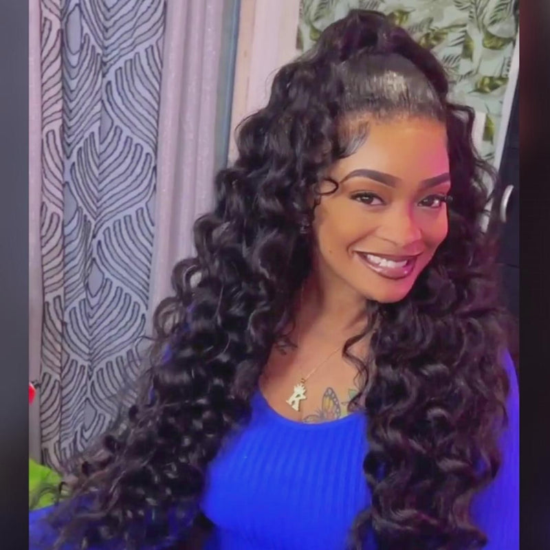 Hottest Skin Melt Loose Deep Wave Wigs 13x4 HD Lace Front Wig Virgin Human Hair
