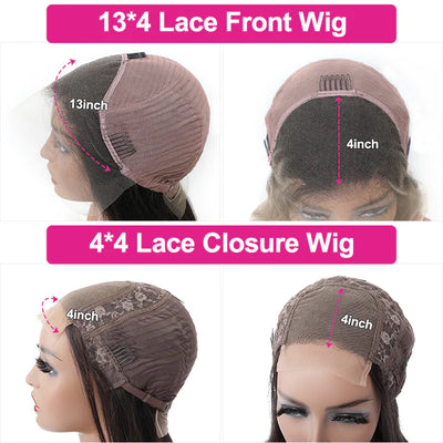 Blonde Highlights Body Wave Human Hair Wigs with Bangs Glueless HD Lace Front Wigs
