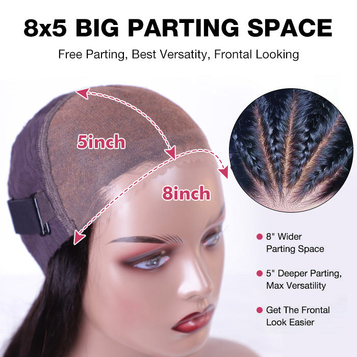 NEW Kinky Curly 4C Edges Realistic Hairline 8x5/360 Pre Cut HD Lace Frontal Glueless Human Hair Wigs