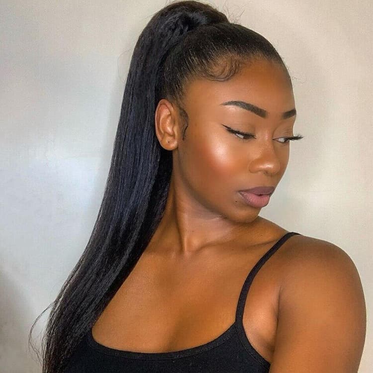 Breathable 360 Lace Wig Pre Plucked Straight Human Hair Wig Natural Hairline