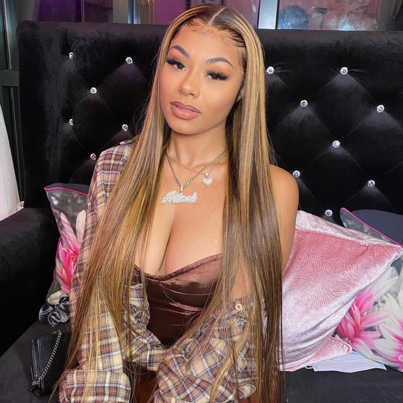 4/27 Highlight Straight Lace Front Wigs 4x4/13x4/13x6 HD Lace Front Human Hair Wigs