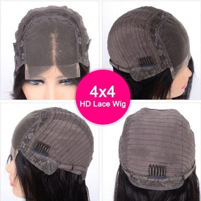 $89.9 Super Deal |  24Inch Water Wave 4x4 Transparent Lace Closure Wigs (No Code Available) Flash Sale
