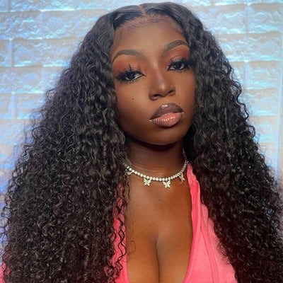 Curly 5x5 HD Lace Human Hair Wigs Pre Plucked Lace Closure Wig