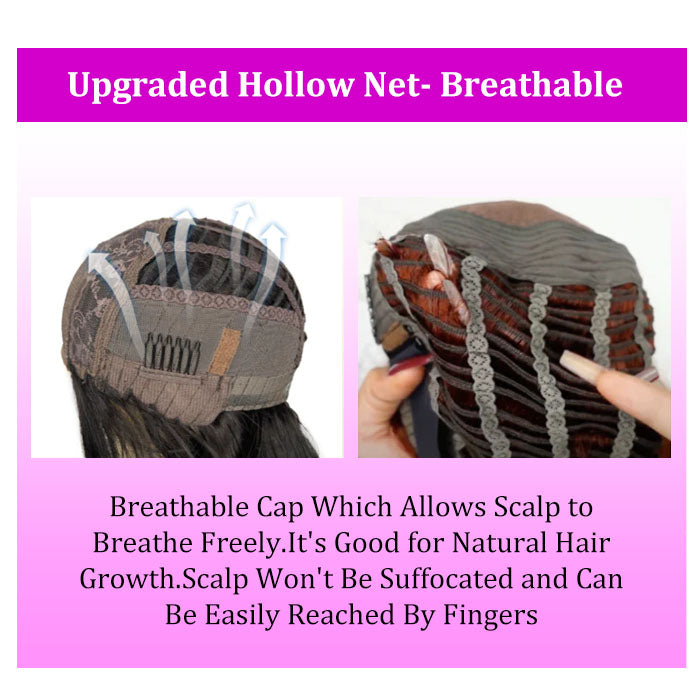 Pre Cut Wigs Air Cap Straight Bob Wig  HD Lace Wigs Glueless Human Hair Wigs Beginner Friendly