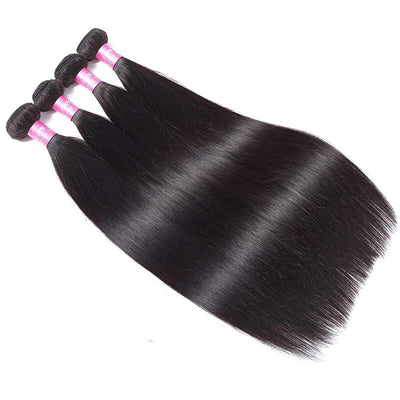 4 Bundles Unprocessed 8A Remy Virgin Hair Straight 4 Bundles 100% Human Hair Natural Hair Bundles