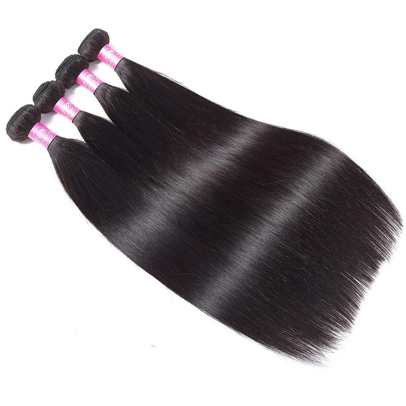 4 Bundles Unprocessed 8A Remy Virgin Hair Straight 4 Bundles 100% Human Hair Natural Hair Bundles