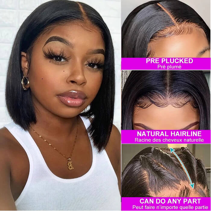 Buy One Get One Free Deep Wave 4/27 Highlight Wig + 12A Grade Straight Bob wig Flash Sale