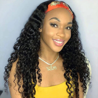 Deep Wave Headband Wigs Human Hair With Headband For Women| Beginner Friendly